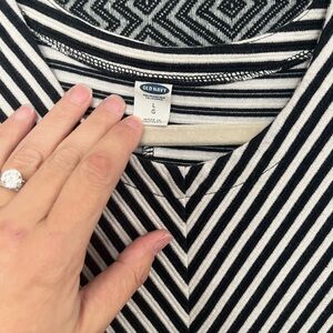 Old Navy Black and White Striped Dress